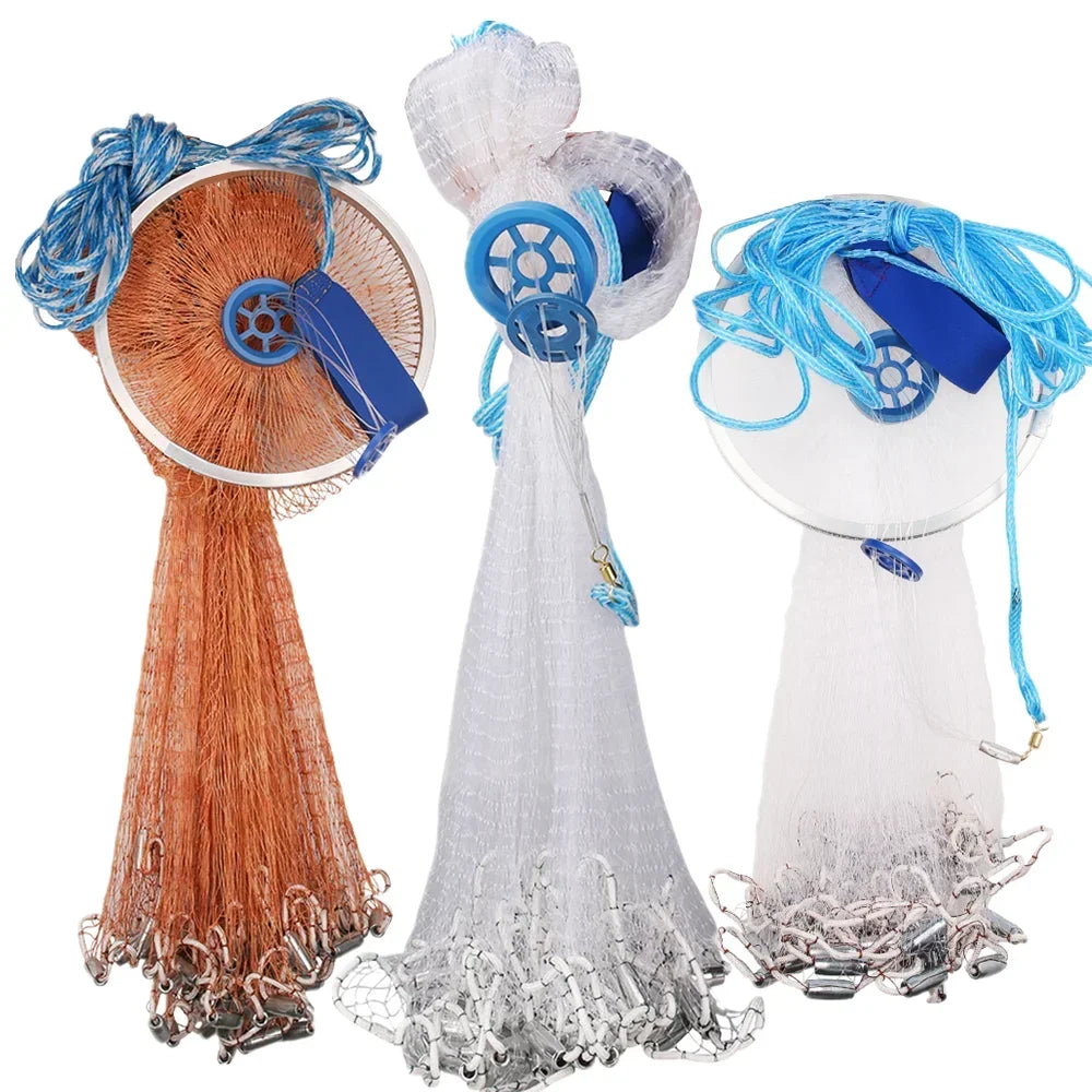 Cast Net Fishing Hand Throw Net Outdoor Tool USA Net