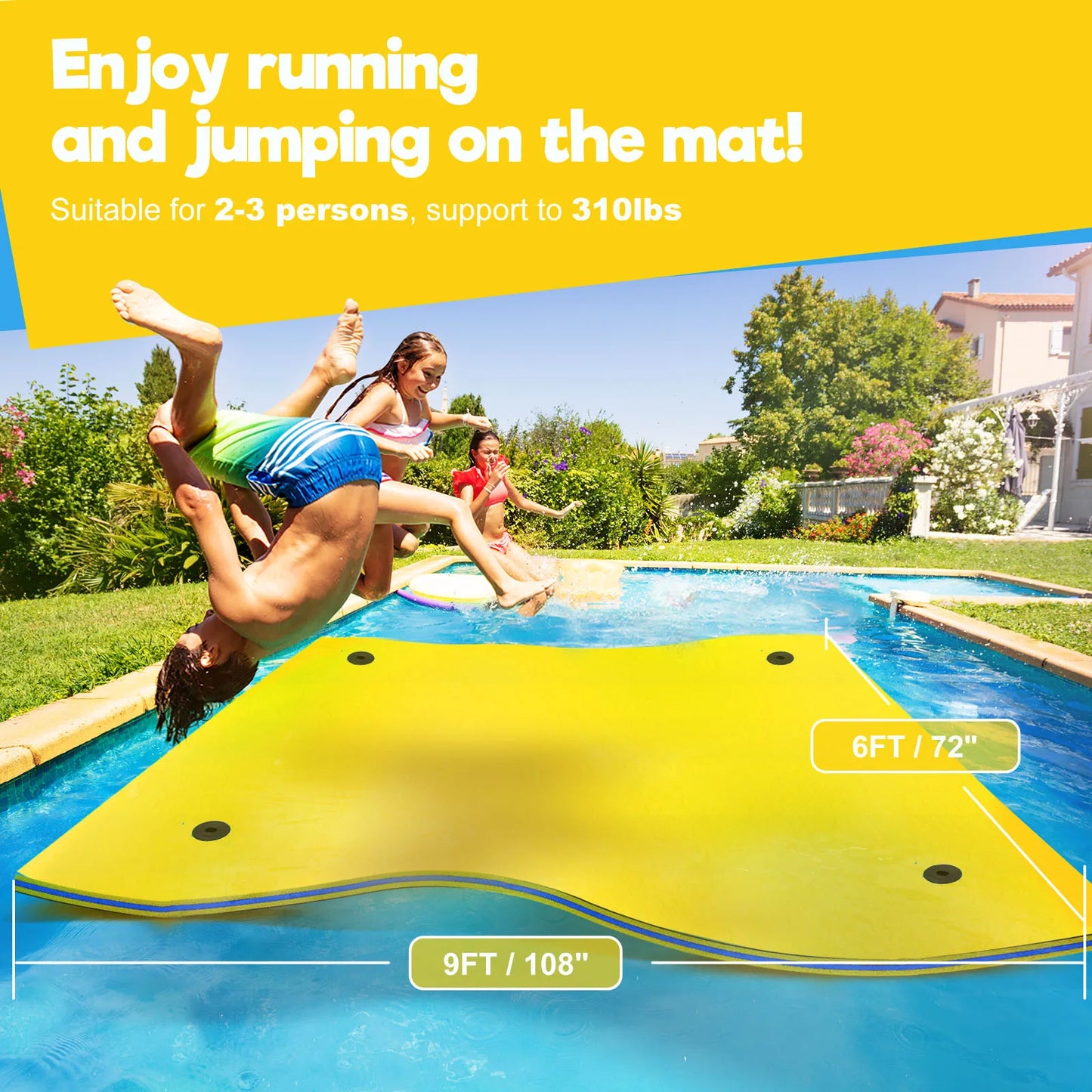 Floating Water Pad Mat For Sunbathing And Water Sports