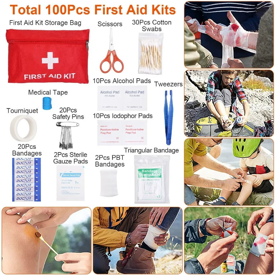 Survival Kit 125Pcs Tactical First Aid Outdoors Camping