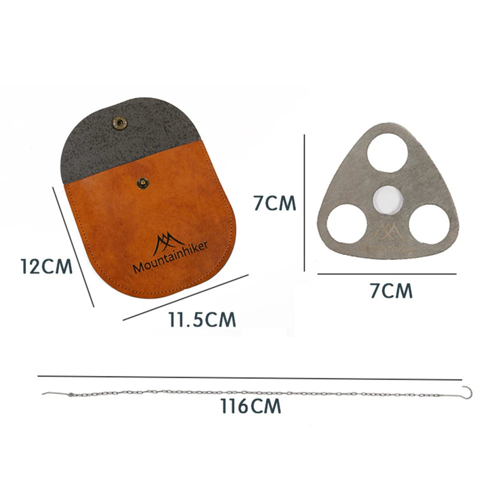APWIKOGE Camping Tripod Pot Hanger Stainless Steel Chain