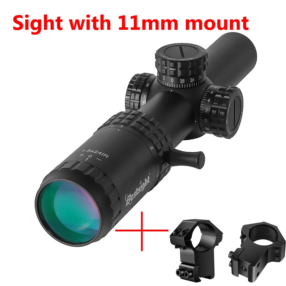 Bestsight 1 To 5x24 Tactical Rifle Scope With Reticle
