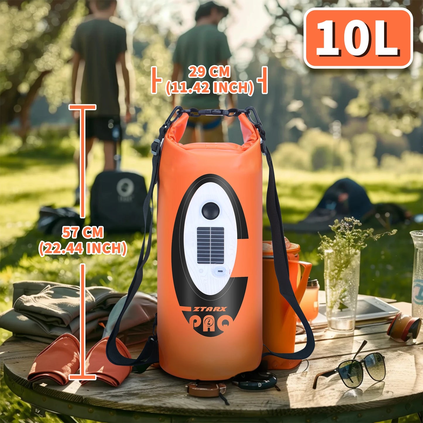SELORSS Solar Battery Waterproof Hiking Backpack BT Speaker