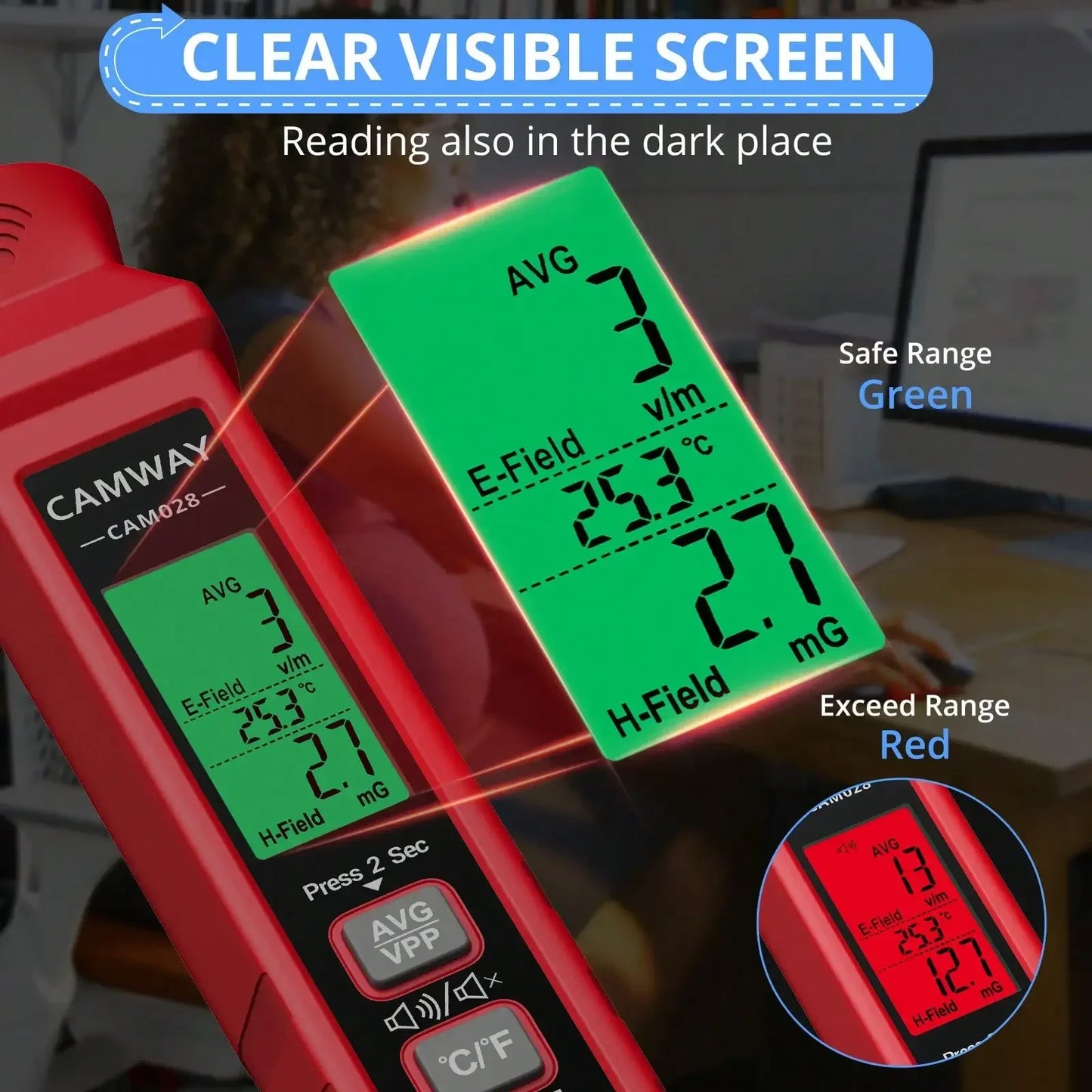 Hign-Concerned EMF Meter Digital Field Detector Handheld