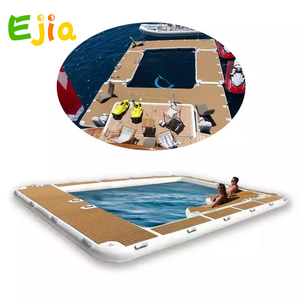 Ejia Inflatable Pool Dock Floating Platform For Yacht Water