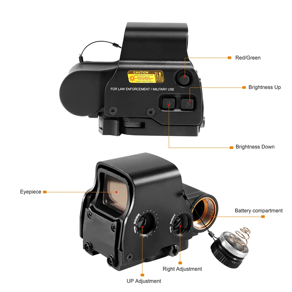 BAIGISH Red Green Dot Holographic Sight Riflescope Airsoft