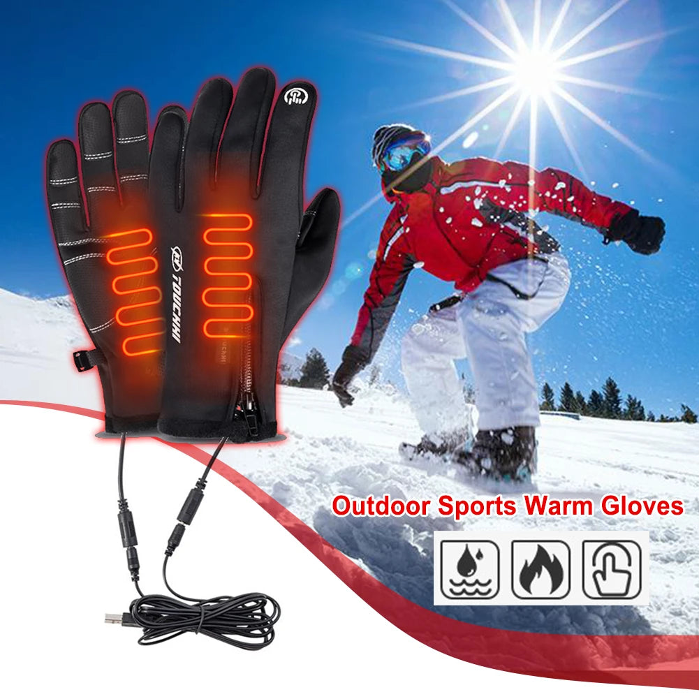 ALLOYSEED Heated Gloves Thermal Warmth For Winter Sports