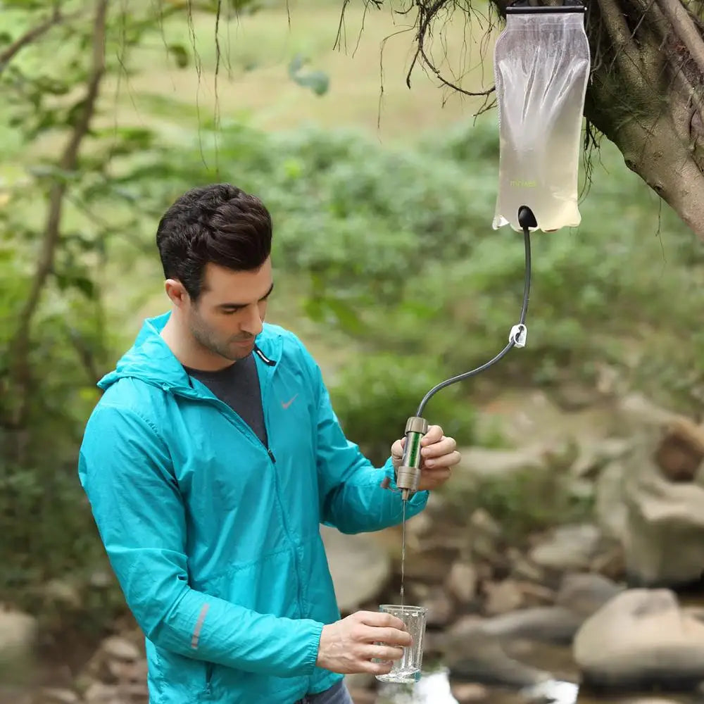 Miniwell Gravity Water Filter for Hiking and Camping