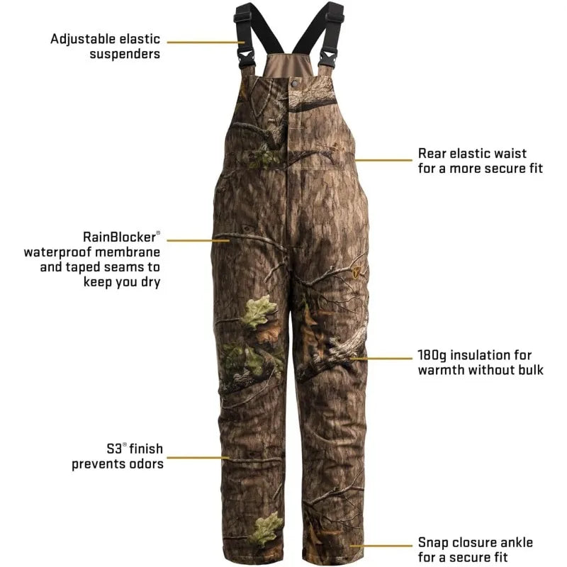 YTYINCN Scent Blocker Drencher Insulated Waterproof Bibs