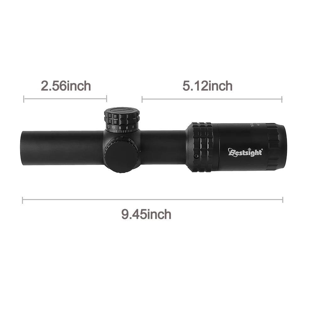 Bestsight 1 To 5x24 Tactical Rifle Scope With Reticle