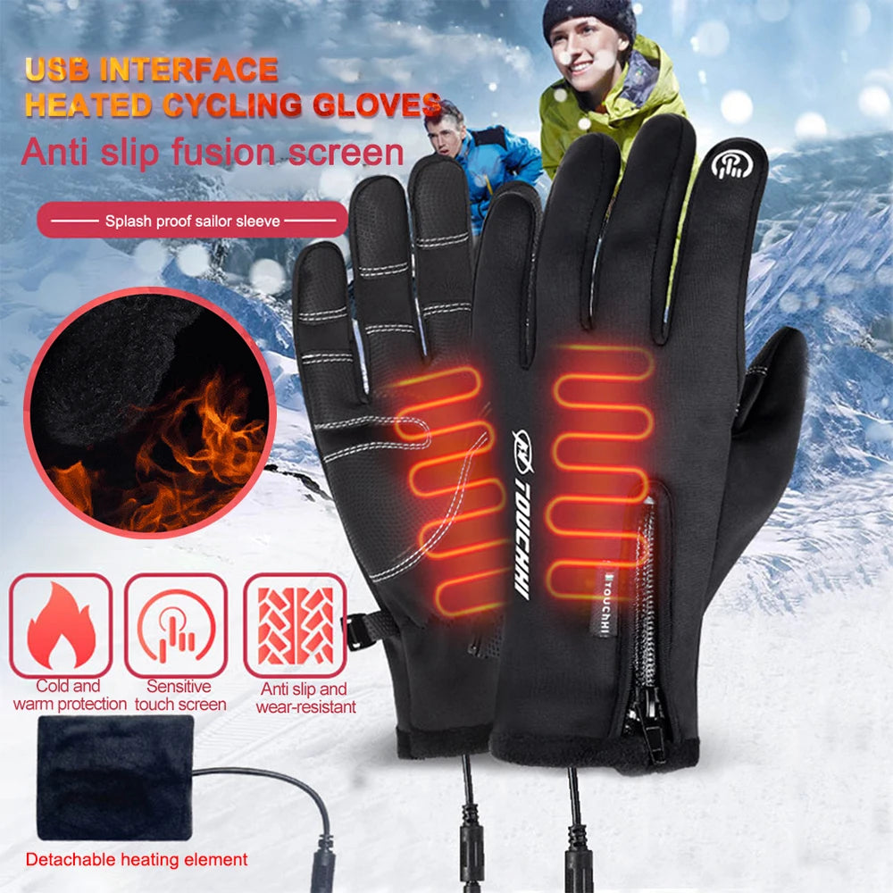 ALLOYSEED Heated Gloves Thermal Warmth For Winter Sports