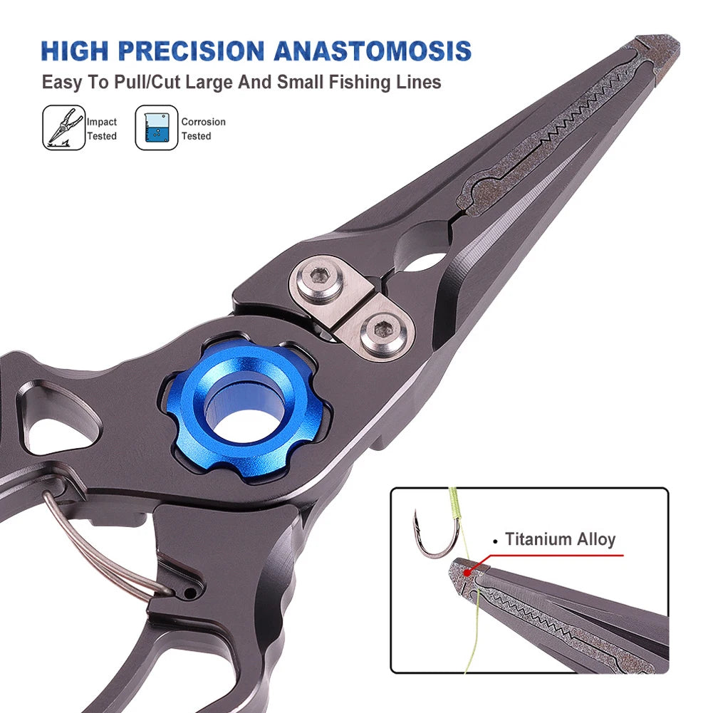 Hignconcerned Aluminum Fishing Pliers Wire Cutter Tool