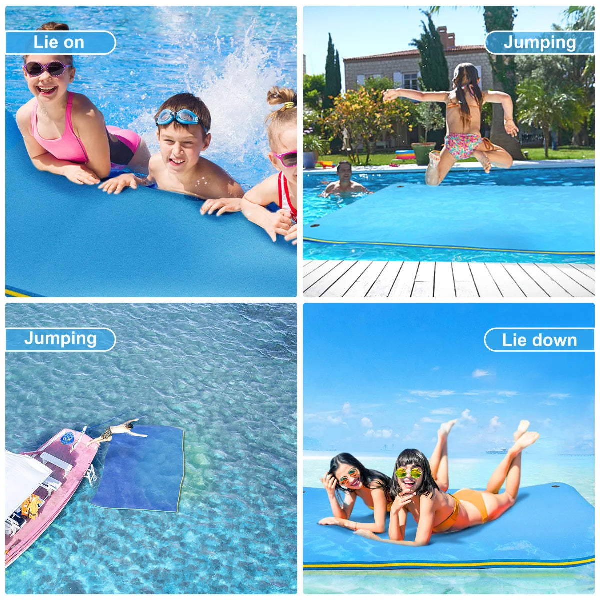 Floating Water Pad Mat For Sunbathing And Water Sports