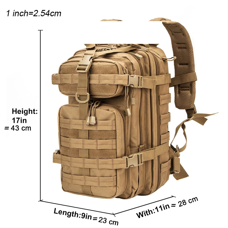 LQARMY Tactical Backpack Molle Assault Daypack For Hiking