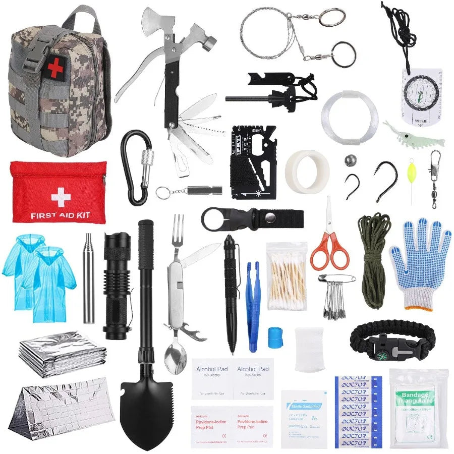 Survival Kit 125Pcs Tactical First Aid Outdoors Camping