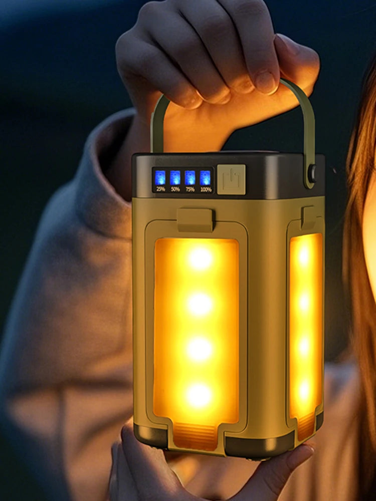 Alloet Foldable Camping Light Power Bank Lantern Solar Led