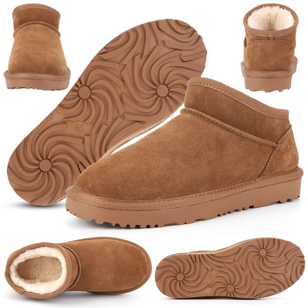 Jocestyle Women Snow Boots Anti Slip Warm Faux Fur Lined