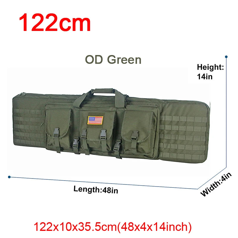 LQARMY Tactical Double Rifle Case Molle Gun Bag Sniper