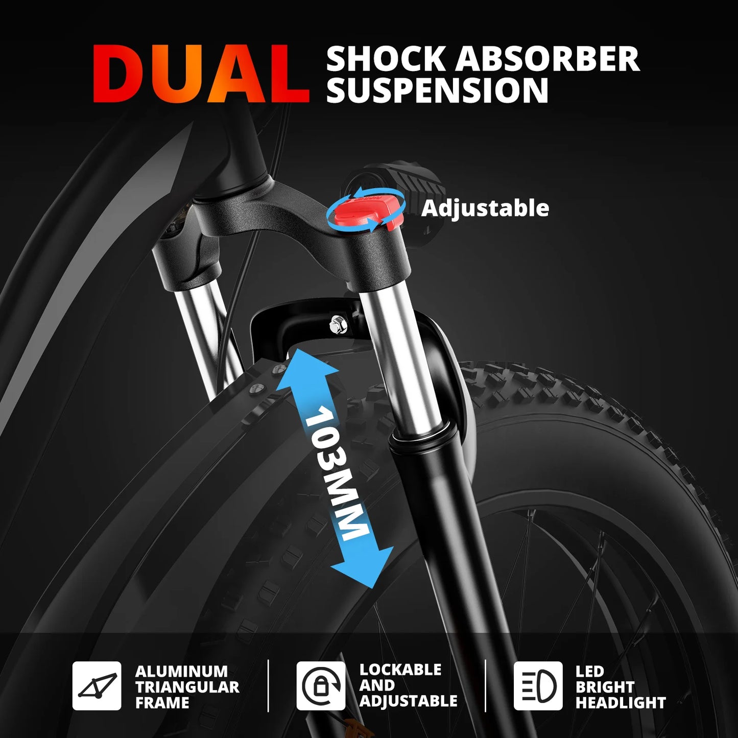 AMYET Electric Bike EB26 1500W 48V Fat Tire Mountain