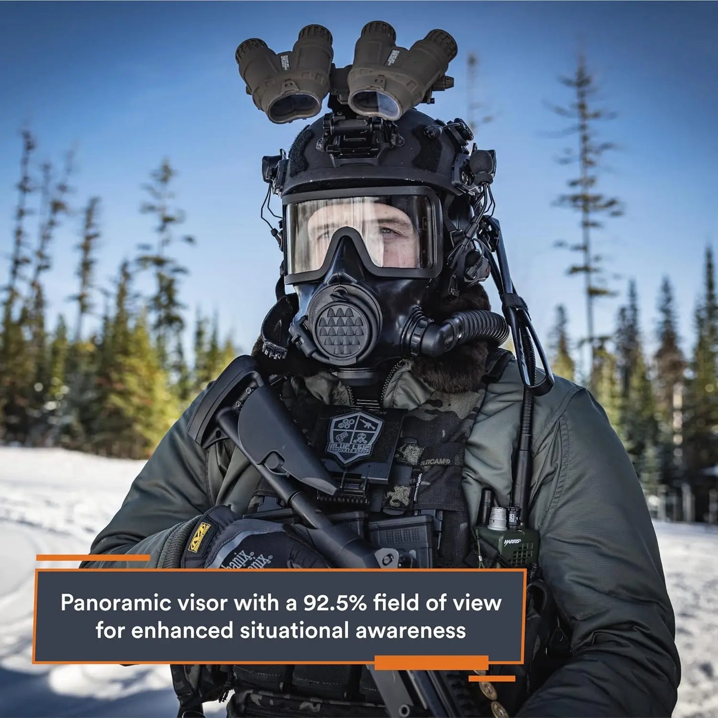 Hign Concerned Full Face CBRN Gas Mask Reusable Respirator