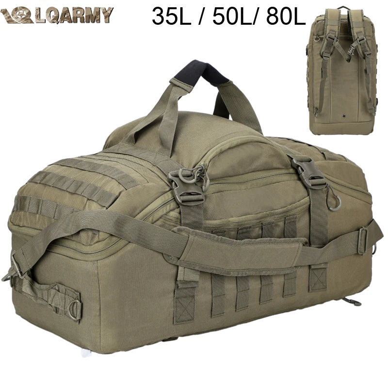 LQARMY Tactical MOLLE Backpack for Hiking and Camping