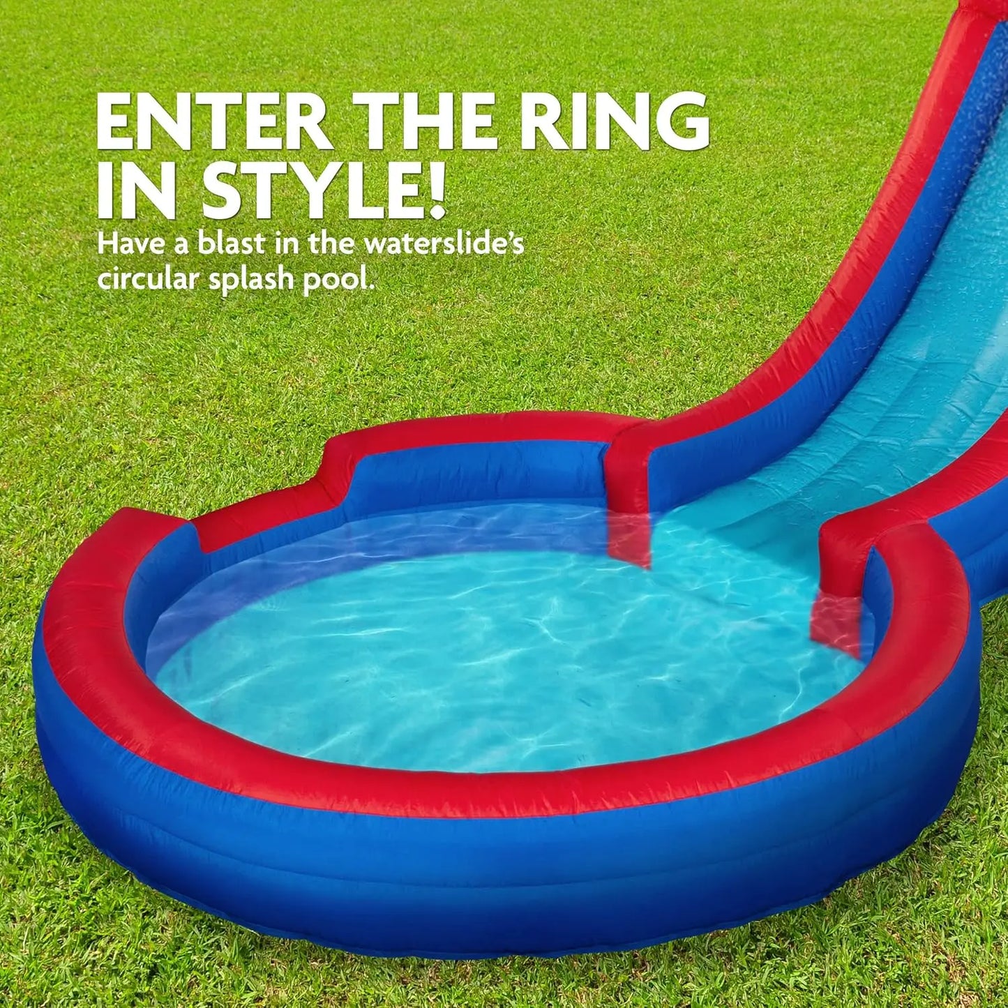 SHXIH Inflatable Water Slide Park Single Ring Outdoor Fun