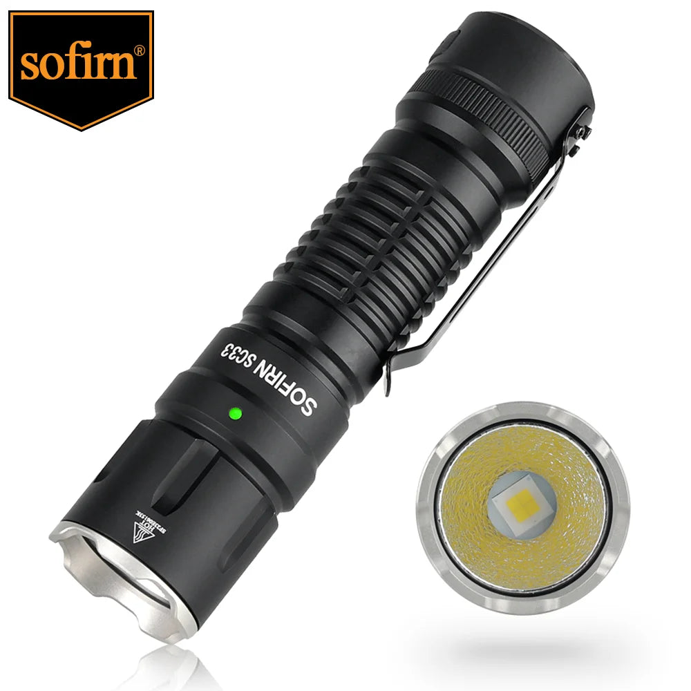 Sofirn SC33 XHP70 LED Flashlight 5200lm USB C Outdoor