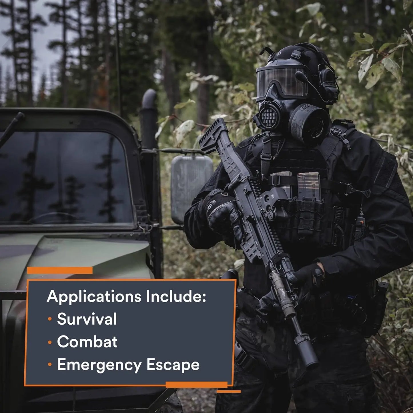 Hign Concerned Full Face CBRN Gas Mask Reusable Respirator