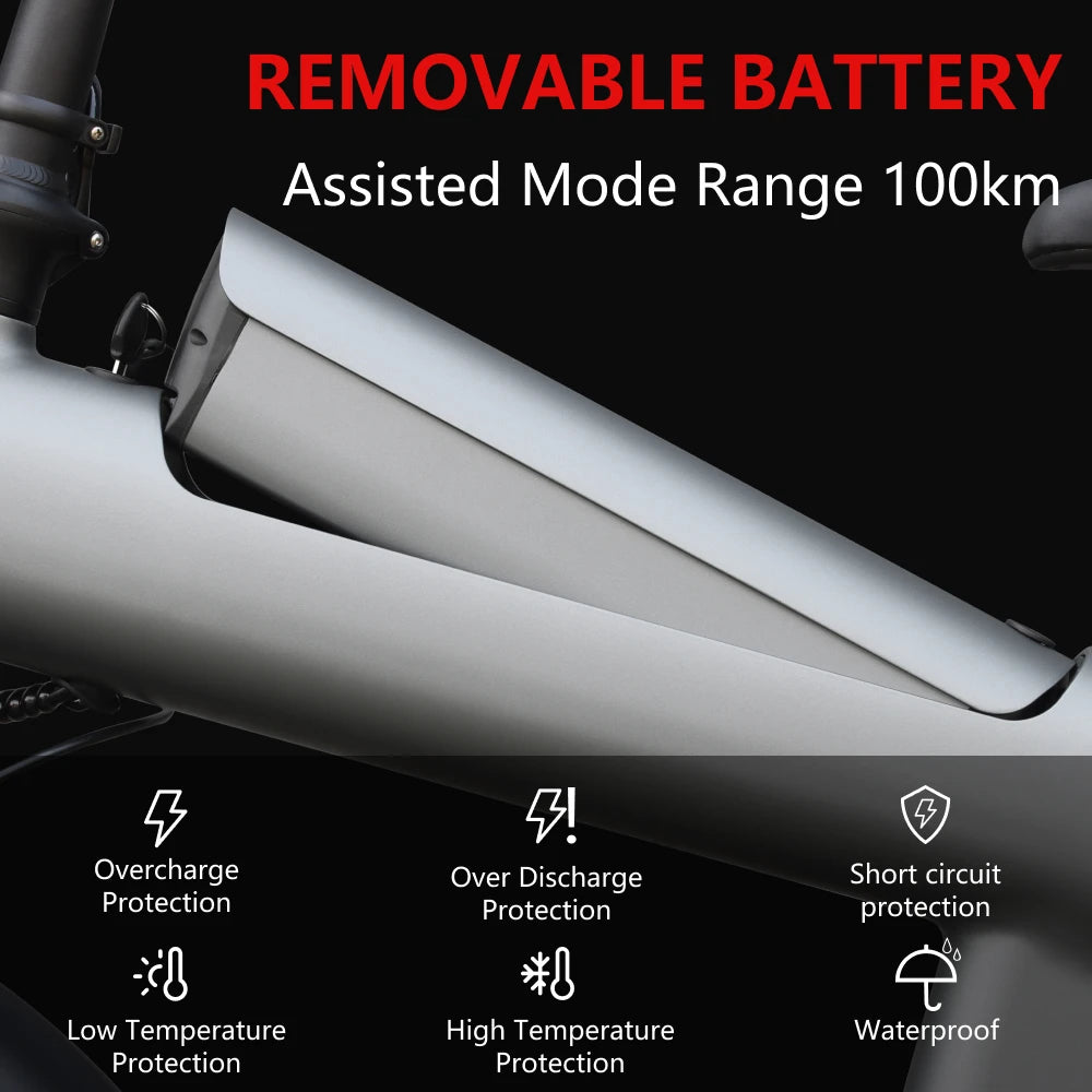 Huanci Q3 2000W Folding Electric Bike Fat Tire 48V 20Ah