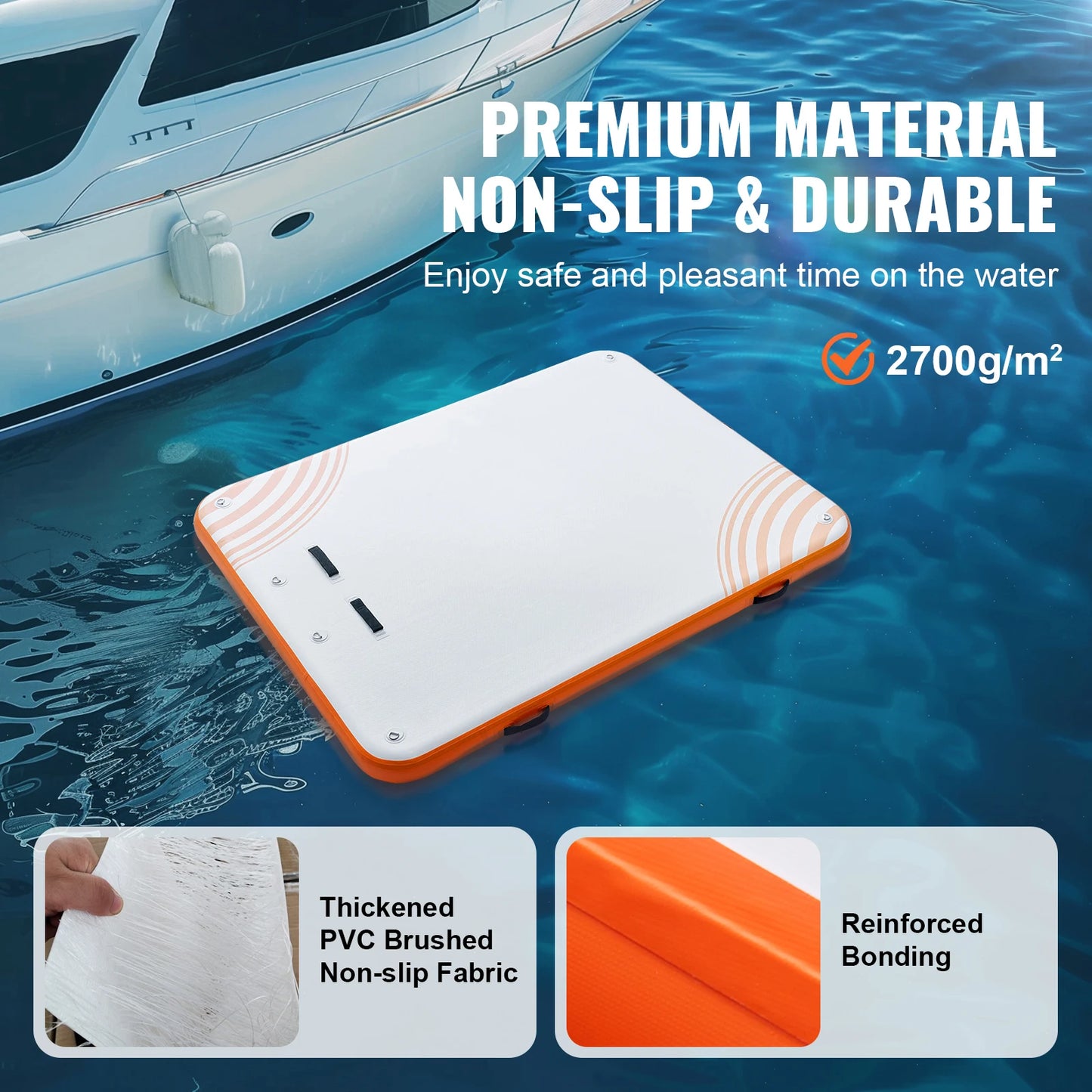 VEVOR Inflatable Floating Dock With Detachable Ladder