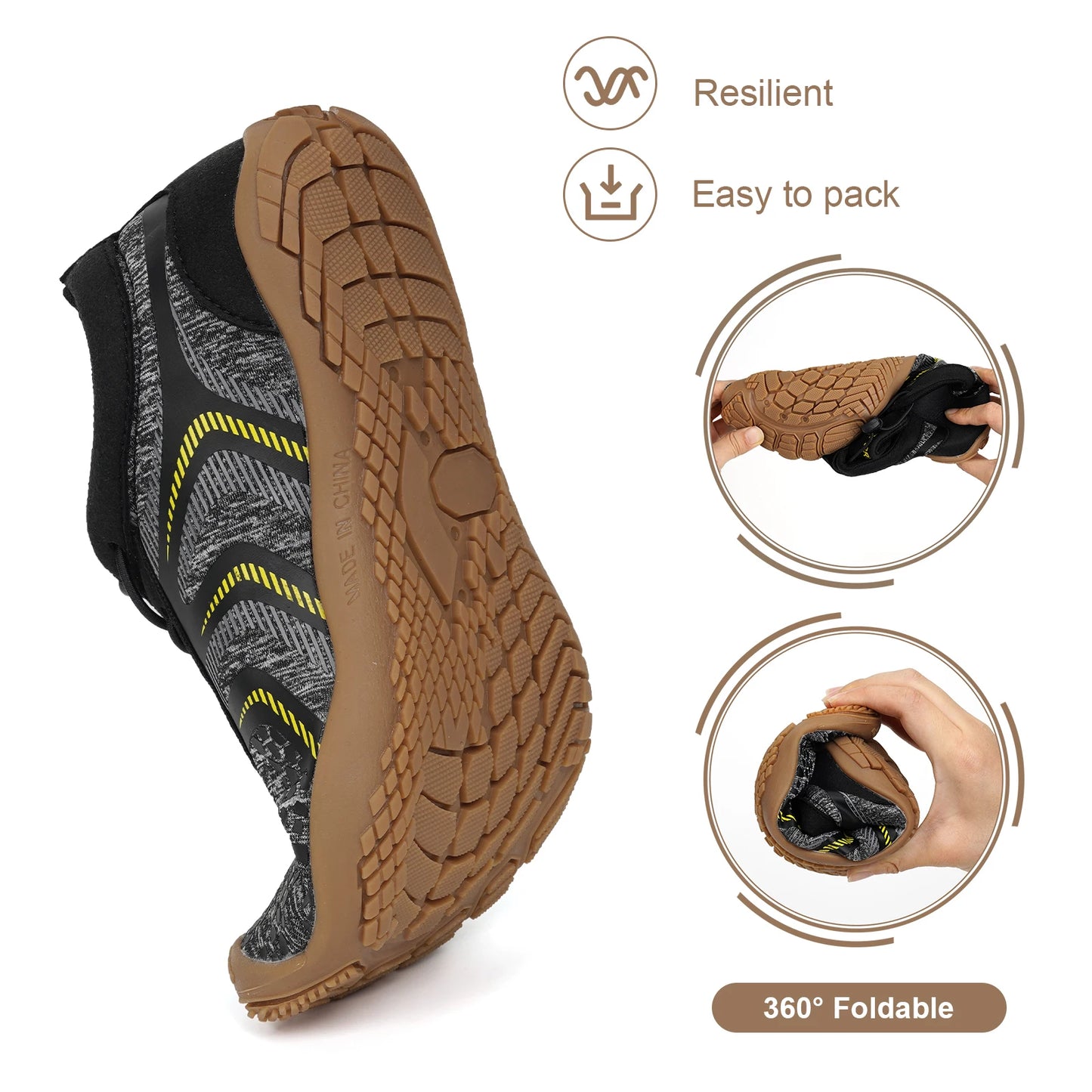APWIKOGER Aqua Water Shoes Unisex Swim Diving Footwear