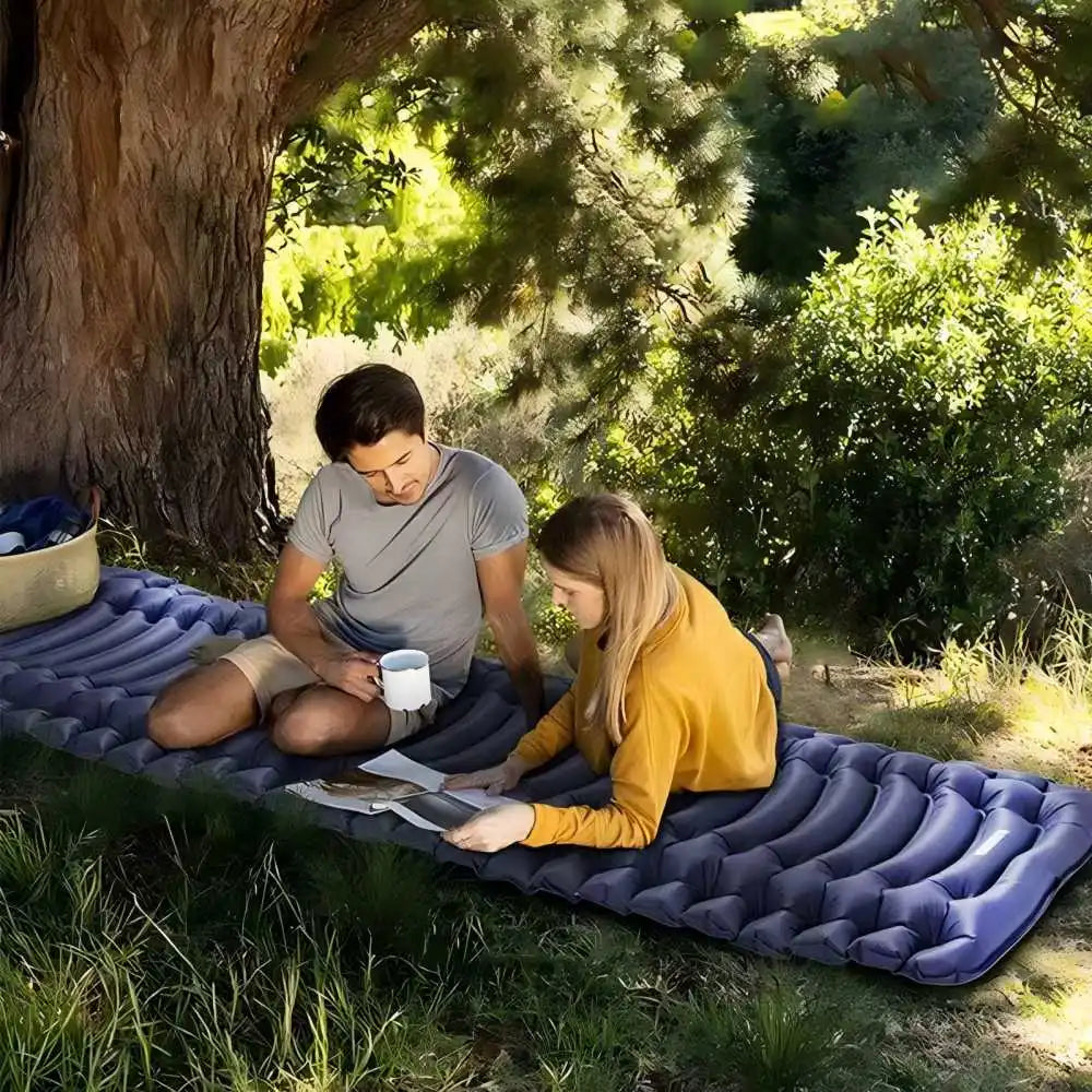 By Inflating Thick Inflatable Sleeping Mat With Pillow