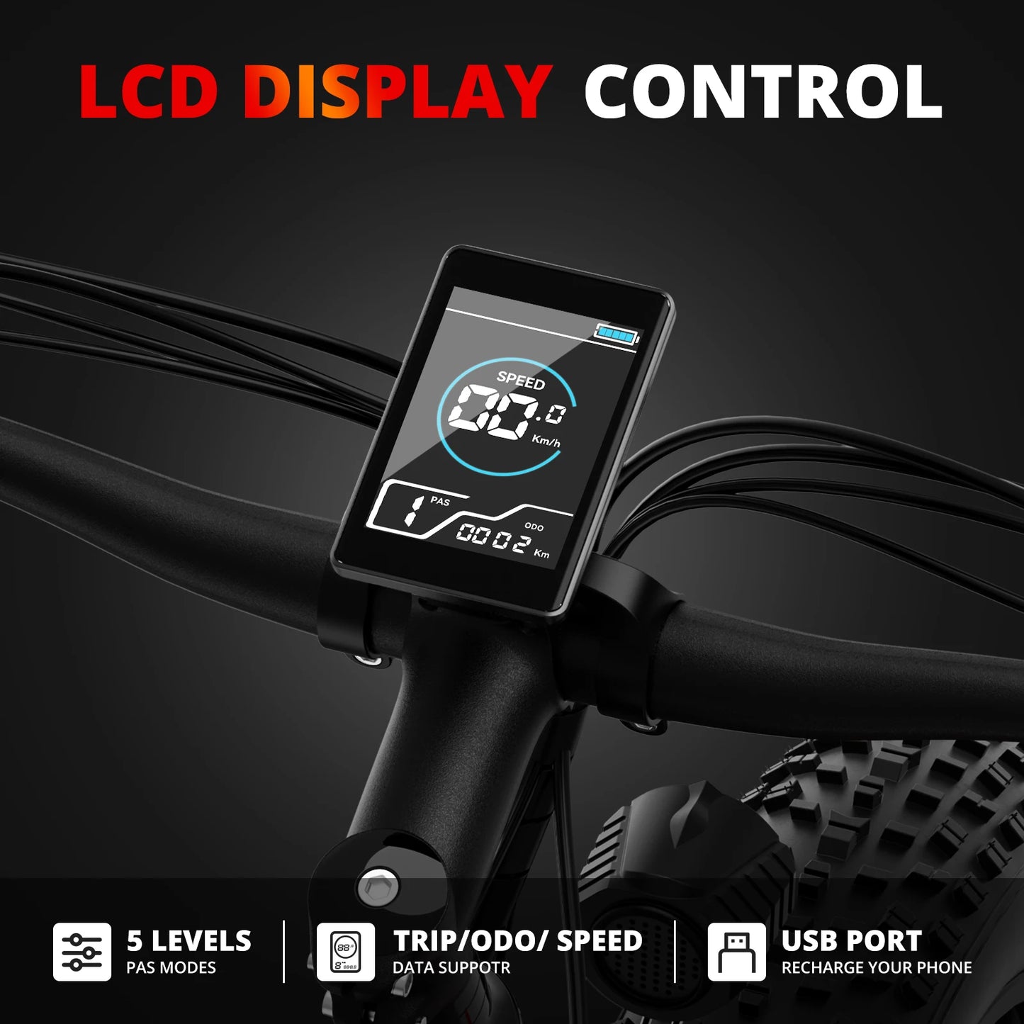 AMYET Electric Bike EB26 1500W 48V Fat Tire Mountain