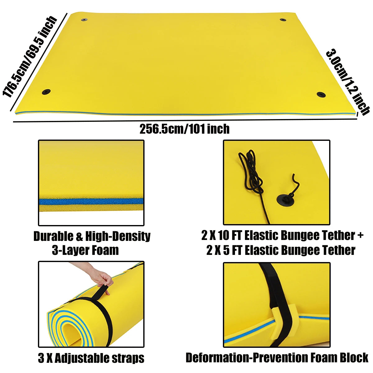 Floating Water Pad Mat For Sunbathing And Water Sports
