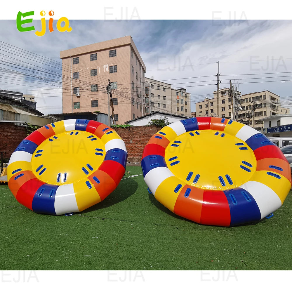 Ejia Outdoor Water Play Inflatable Disco Boat Towable River