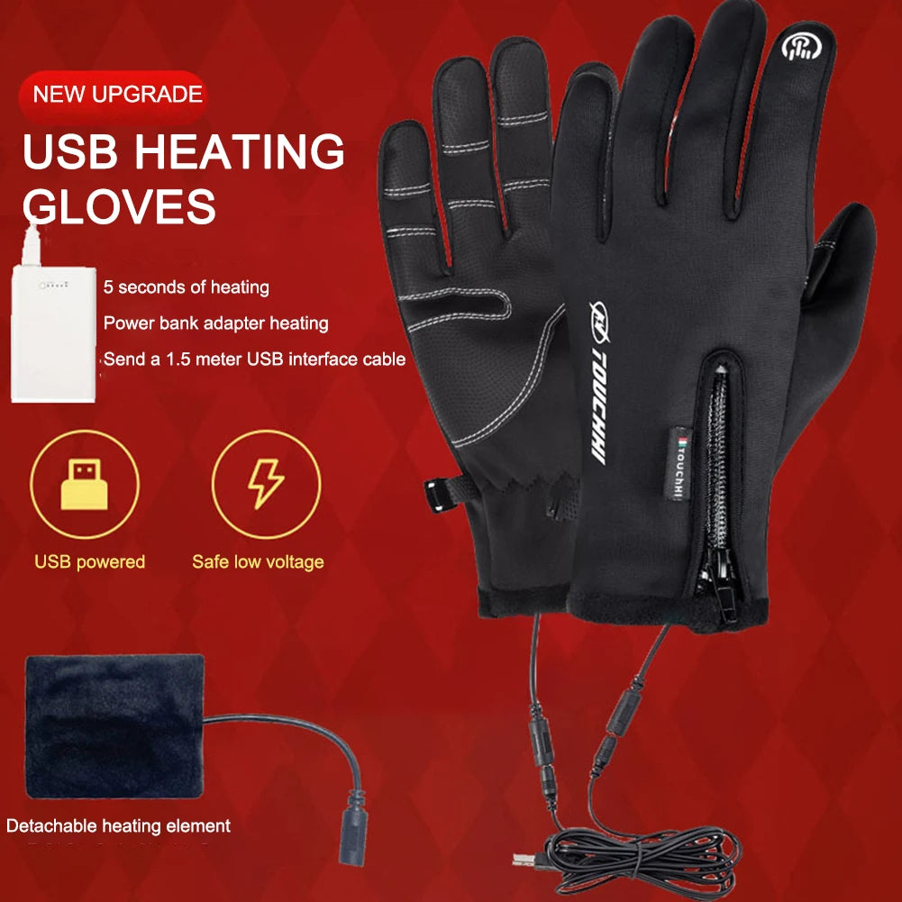 ALLOYSEED Heated Gloves Thermal Warmth For Winter Sports