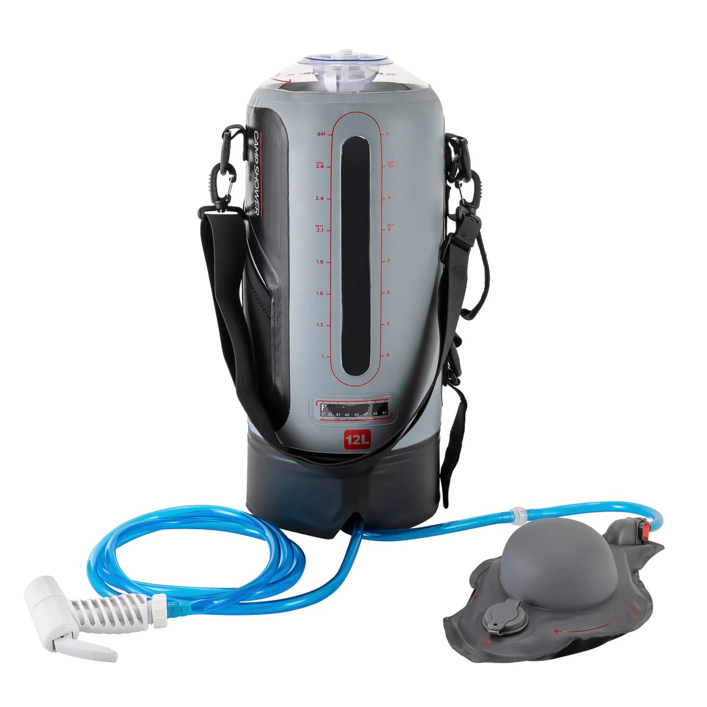 Solar Camping Shower With Pump Portable Outdoor Shower