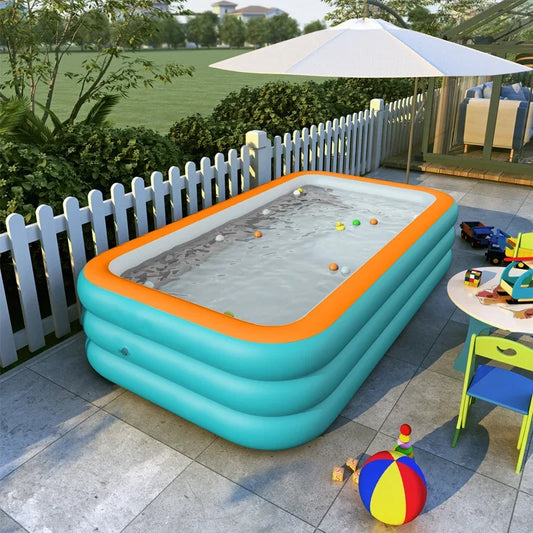 Hign-concerned PVC Inflatable Square Pool for Backyard