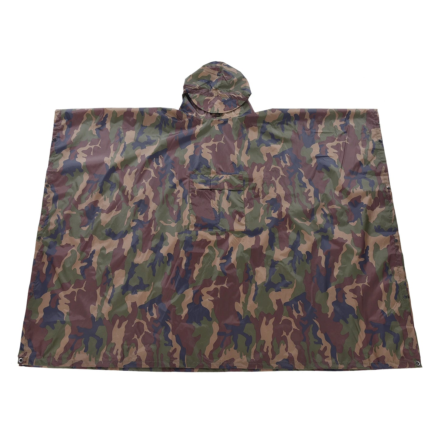 Tomshoo Hooded Rain Poncho For Outdoor Hiking And Travel