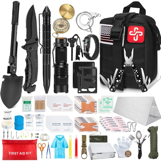 Hign Concerned 238Pcs Emergency Survival Kit Molle Pouch