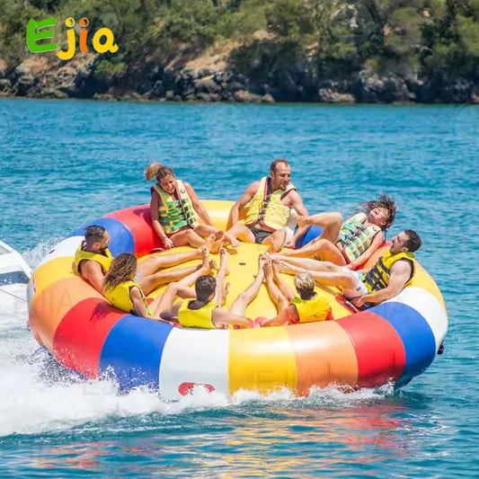 Ejia Outdoor Water Play Inflatable Disco Boat Towable River