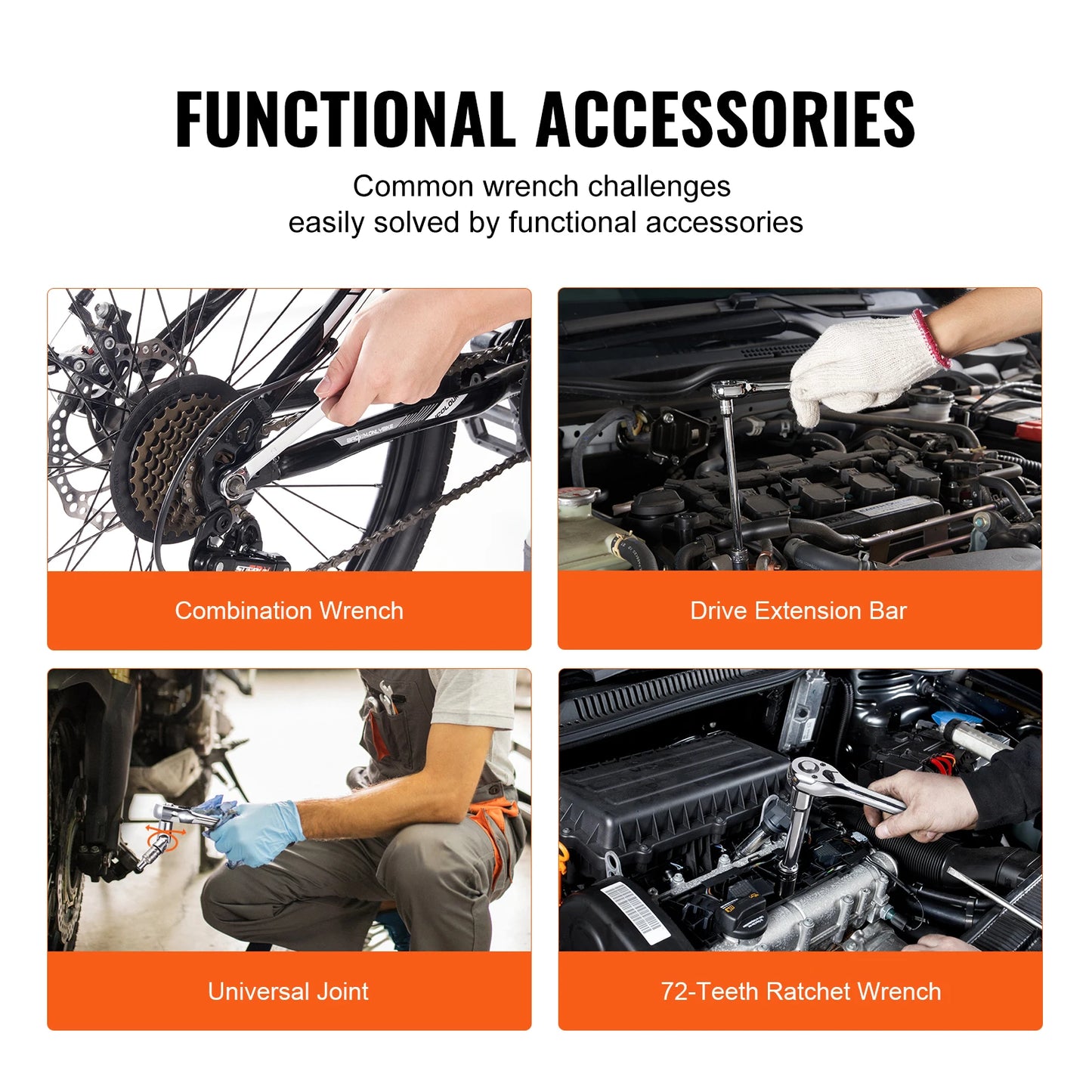 SucceBuy Mechanics Tool Set And Socket Kit 450 Pcs SAE