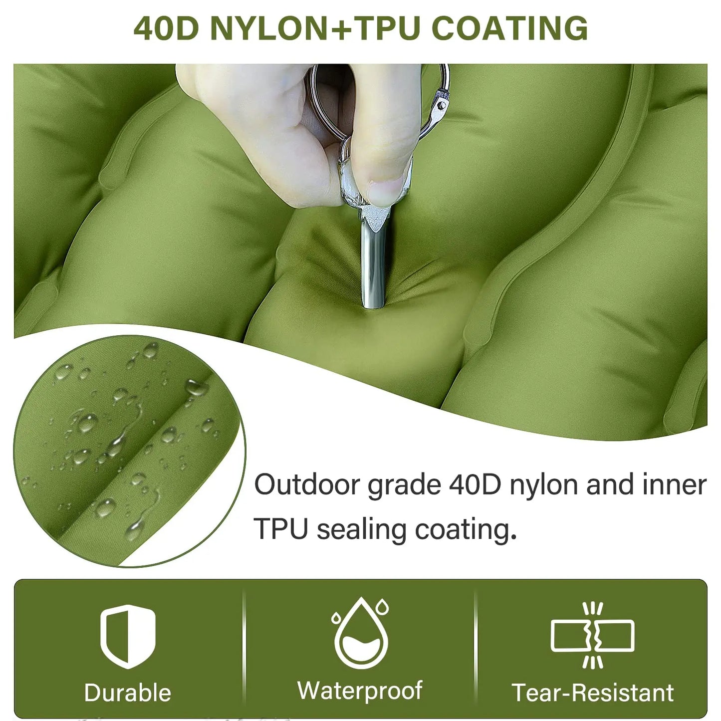 West Tune Ultralight Camping Sleeping Pad With Built Pump