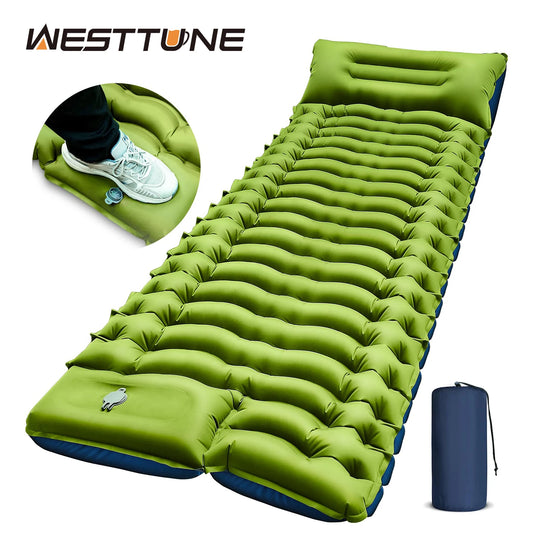West Tune Ultralight Camping Sleeping Pad With Built Pump