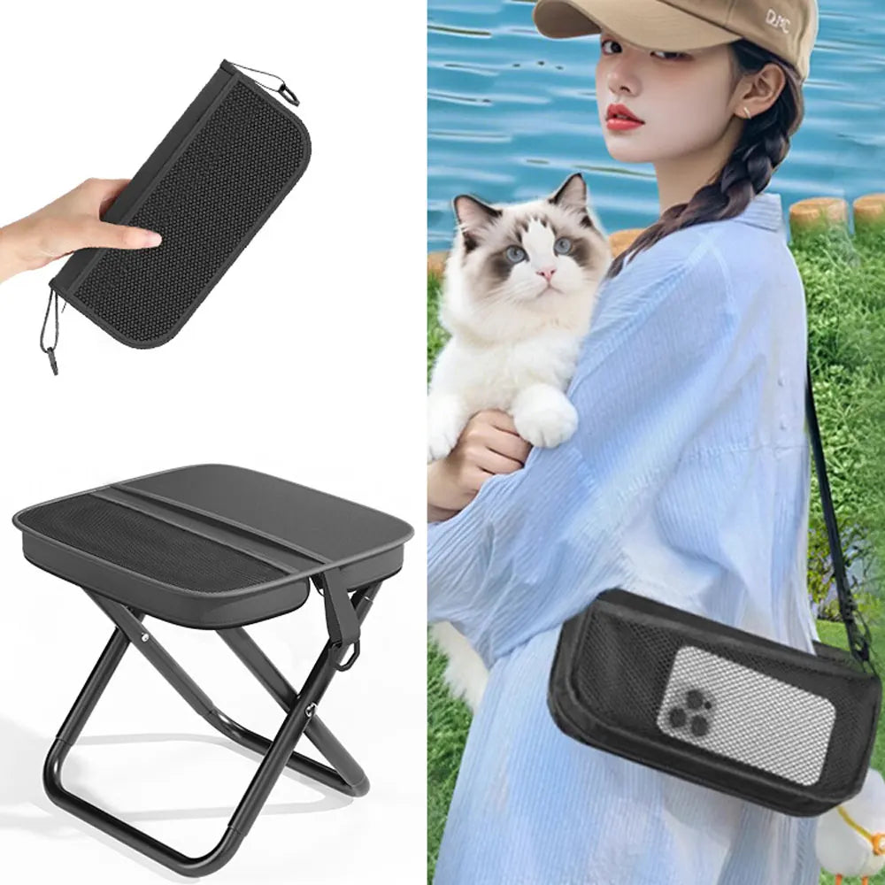 Lightweight Portable Folding Camping Stool Shoulder Bag