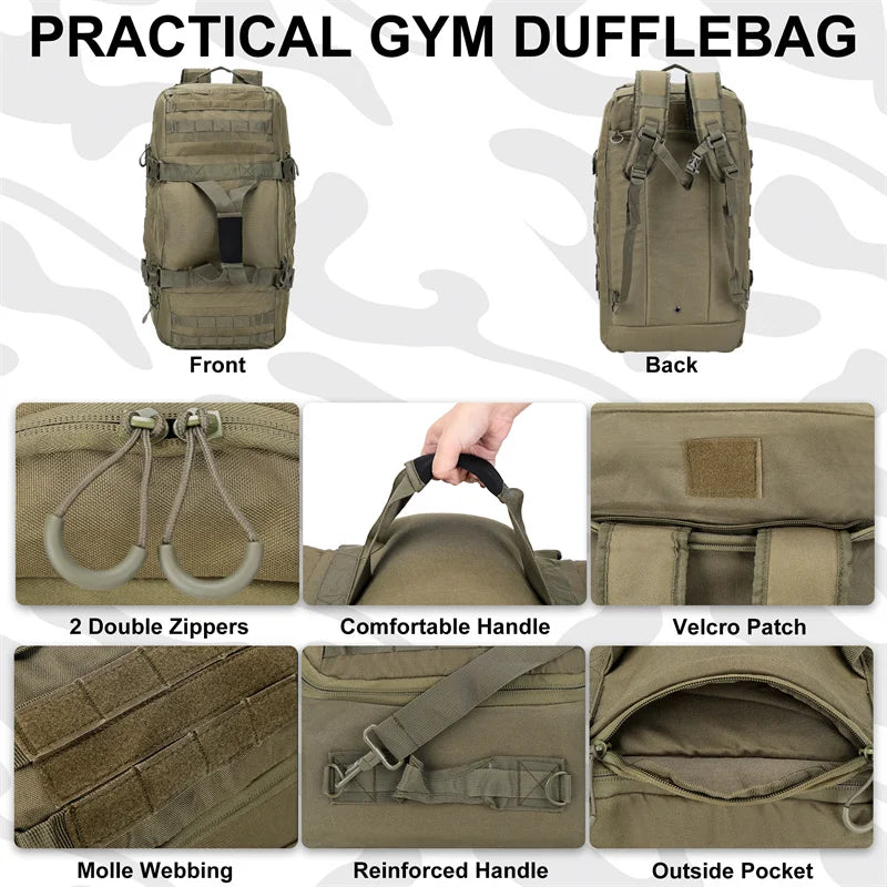LQARMY Tactical MOLLE Backpack for Hiking and Camping