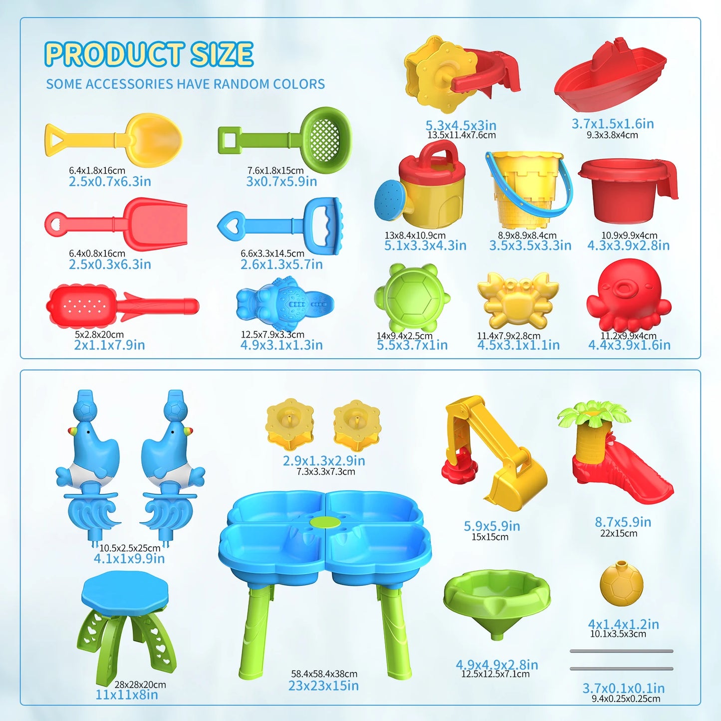 Temi 4 In 1 Sand Water Table For Kids Outdoor Play