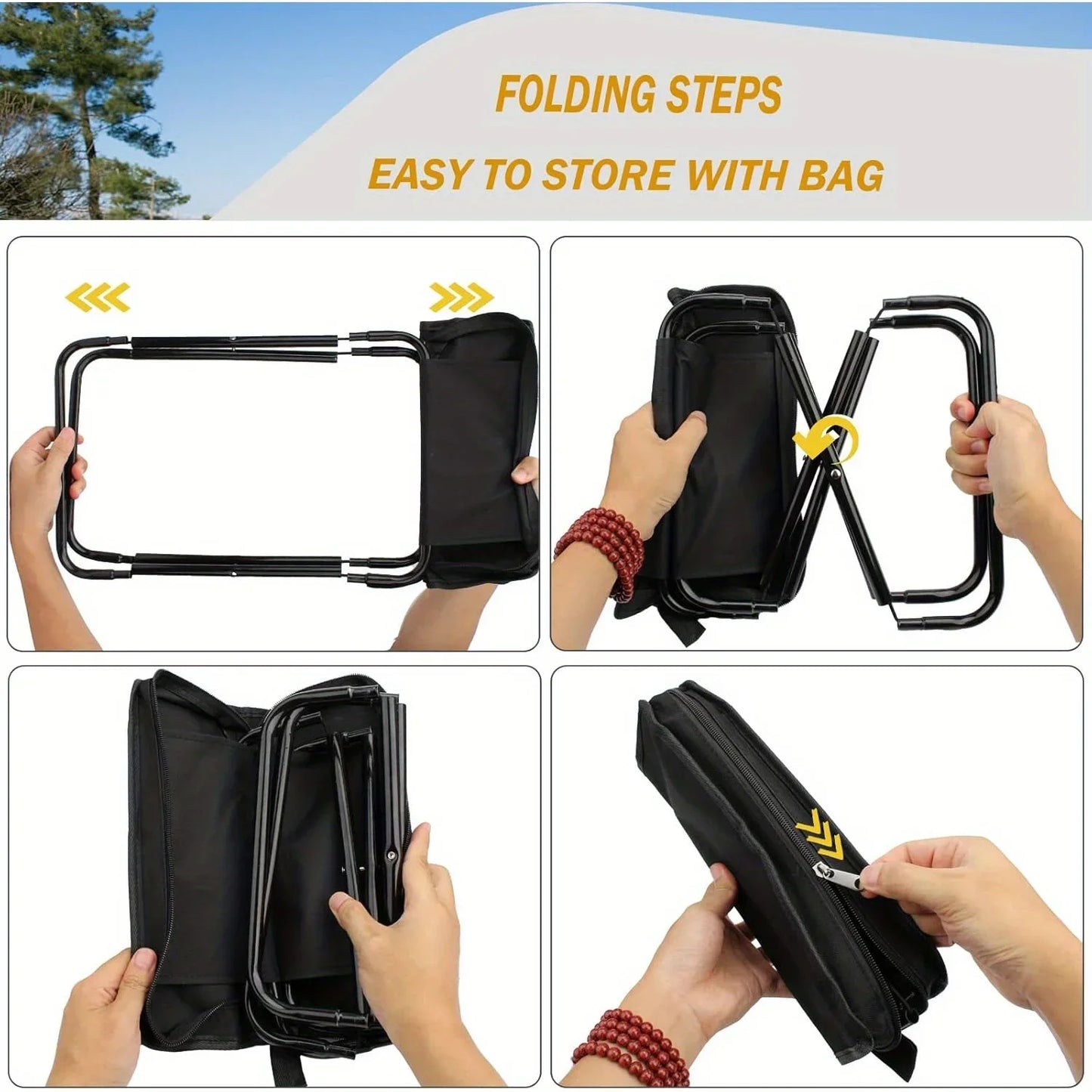 Lightweight Portable Folding Camping Stool Shoulder Bag