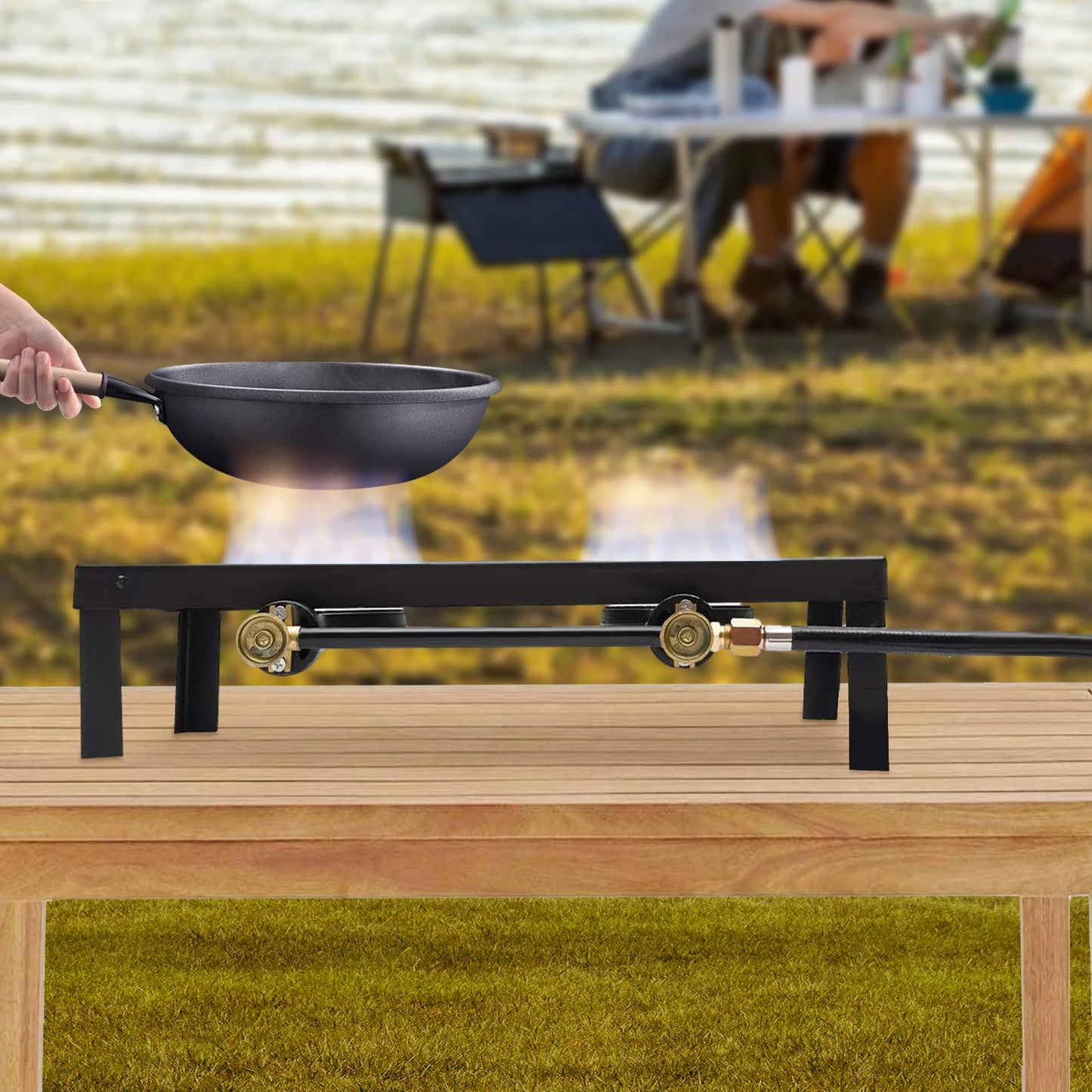 Portable Camping Gas Stove Double Burner Propane Cooker