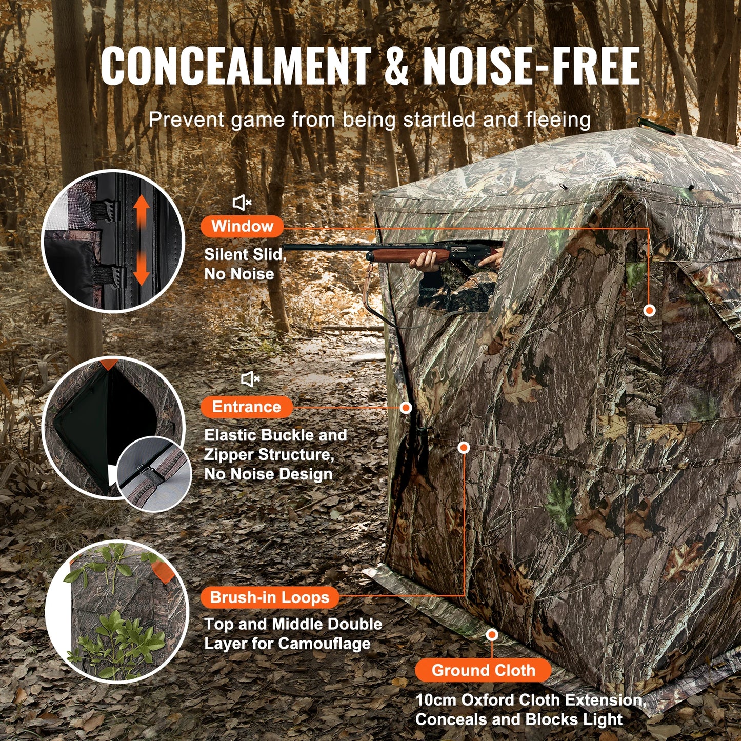VEVOR 270 Degree See Through Ground Blind for Hunting