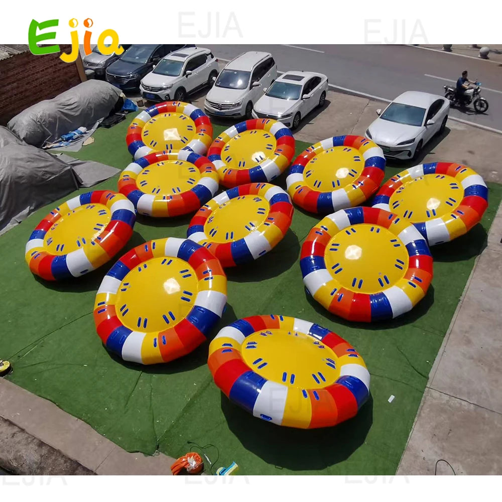 Ejia Outdoor Water Play Inflatable Disco Boat Towable River